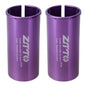 Manchon de conversion de tige de selle de vélo ZTTO 31,6-33,9 mm 016 2 pièces, cache réducteur (violet)