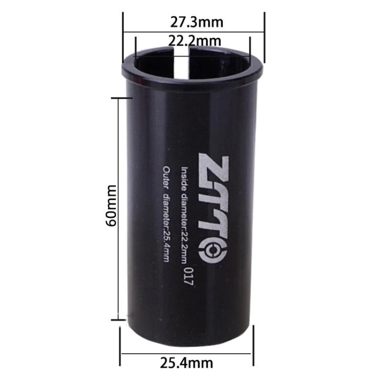 22.2-25.4mm 017 2pcs ZTTO Bicycle Seat Post Conversion Sleeve Reducer Cover(Black)
