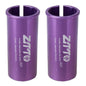 22.2-25.4mm 017 2pcs ZTTO Bicycle Seat Post Conversion Sleeve Reducer Cover(Purple)