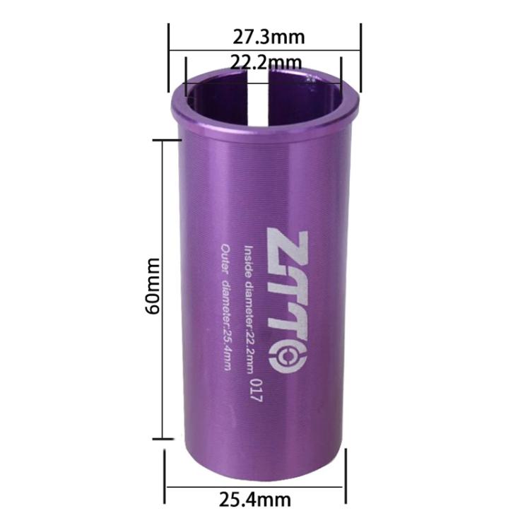 22.2-25.4mm 017 2pcs ZTTO Bicycle Seat Post Conversion Sleeve Reducer Cover(Purple)