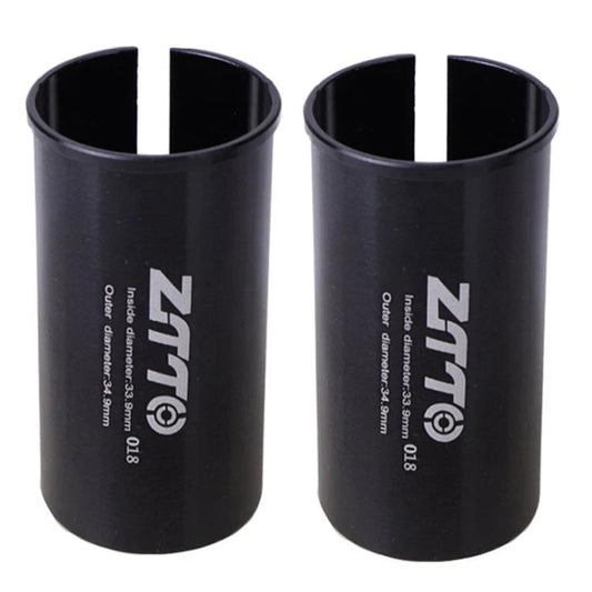 33,9-34,9 mm 018 2 pièces ZTTO Réducteur de tige de selle de vélo (noir)