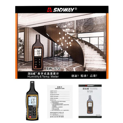 SNDWAY SW-572 Handheld Digital Temperature Humidity Meter High Sensitivity Temperature Humidity Meter