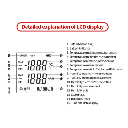 SNDWAY SW-572 Handheld Digital Temperature Humidity Meter High Sensitivity Temperature Humidity Meter