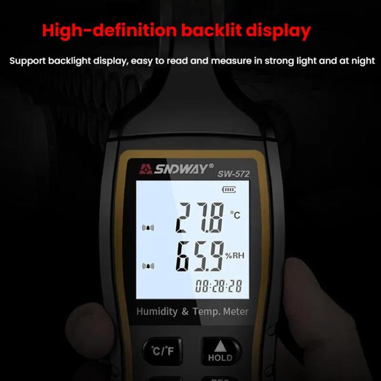 SNDWAY SW-572 Handheld Digital Temperature Humidity Meter High Sensitivity Temperature Humidity Meter