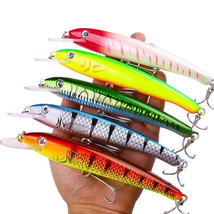 HENGJIA MI226 19cm 44g Deep Diving Mino False Bait Fishing Bionic Road Lure, Color: No.5