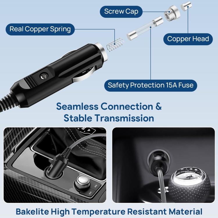 EDUP EP-SK0101 2m Mini Car Charger Cigarette Lighter To DC5.5 x 2.1mm Car Waterproof Power Cable