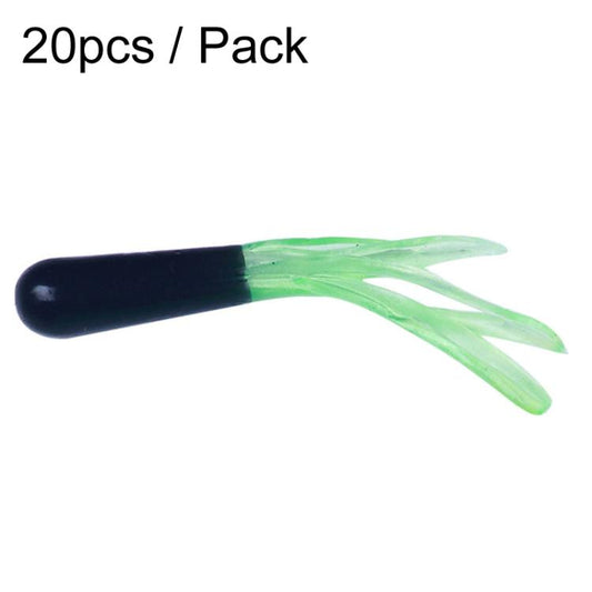 4,8cm 20pcs / Paquet HENGJIA SO192 Leurre de pêche souple à tête de légume, style : 15#