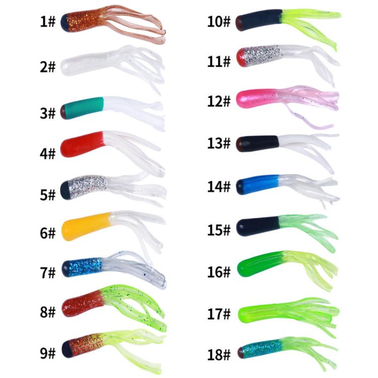 4,8 cm 20 pièces/paquet HENGJIA SO192 Leurre de pêche en tube avec tête de légume, simulation d'appât souple, Style: 16#