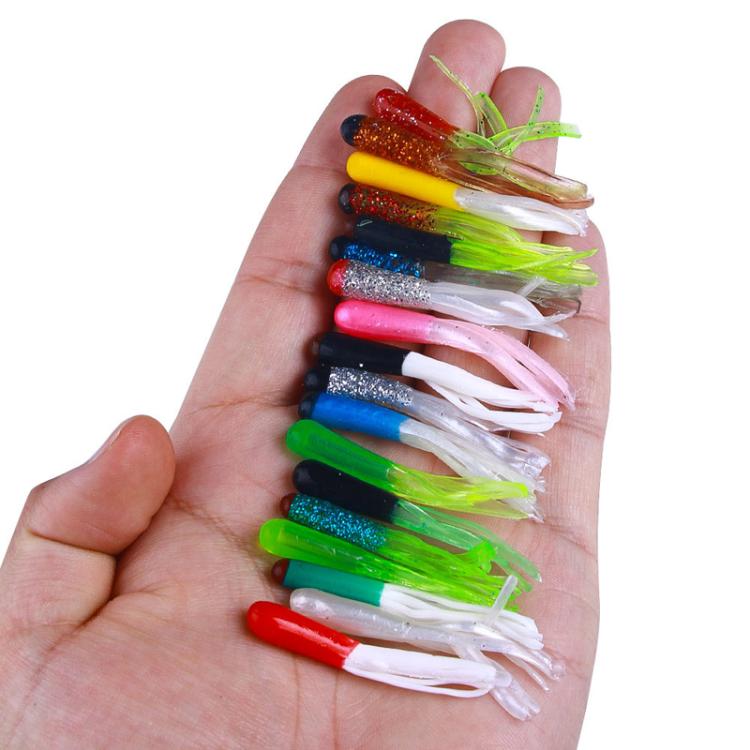 4,8 cm 20 pièces/paquet HENGJIA SO192 Leurre de pêche à tube tête de légume Simulation de faux appât souple, style: 13#