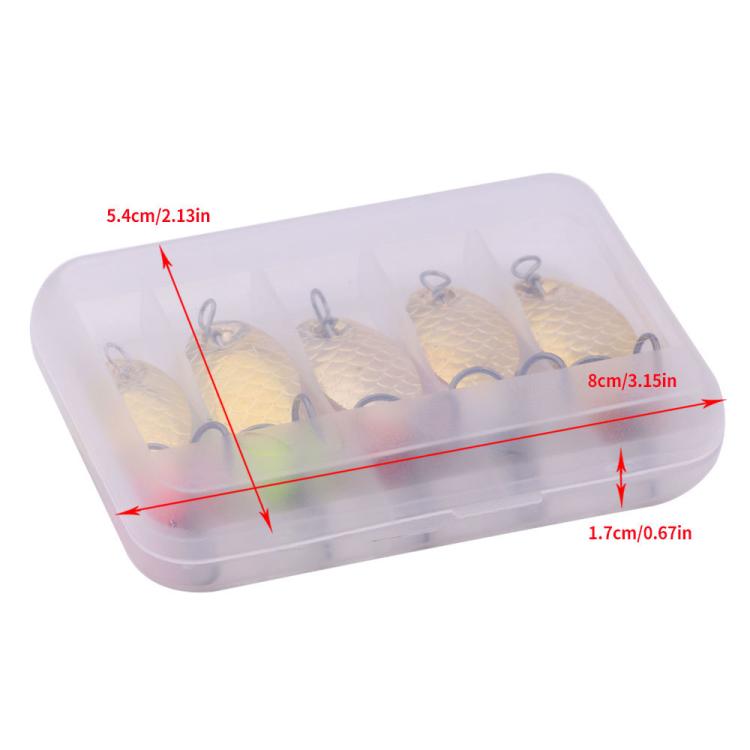 5colors / Box HENGJIA Single Hook Sequins Road Runner Bait Fishing False Lures(5.5CM-4.6G)