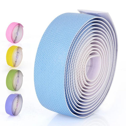 FMFXTRA F258 1pair Road Bike Handlebar Strap Anti-Slip Breathable Gradient Handlebar Tape(White Blue)