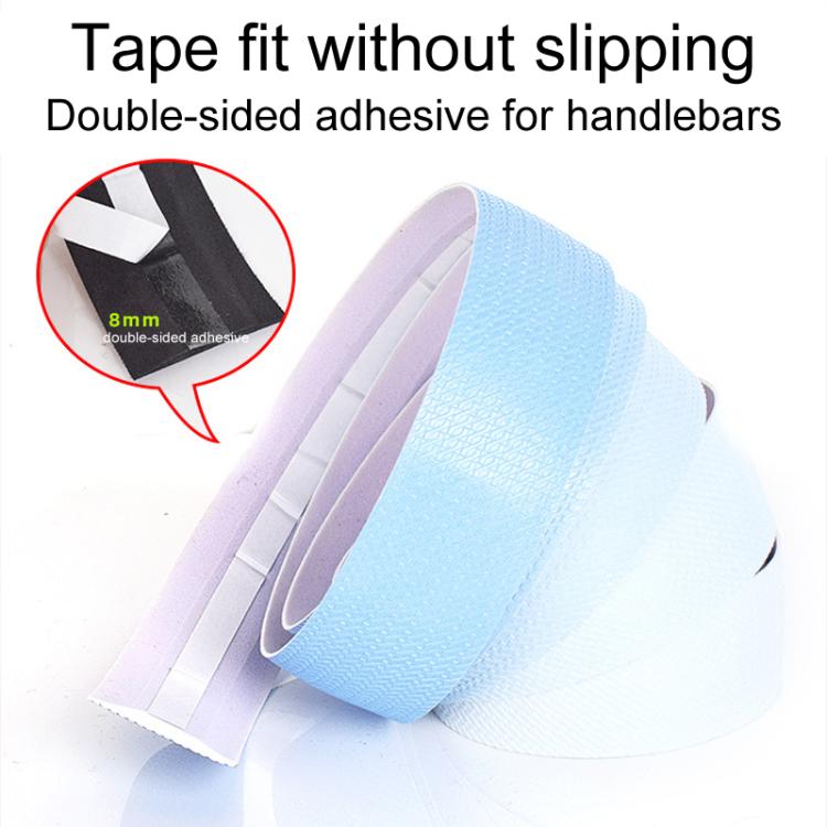 FMFXTRA F258 1pair Road Bike Handlebar Strap Anti-Slip Breathable Gradient Handlebar Tape(White Blue)
