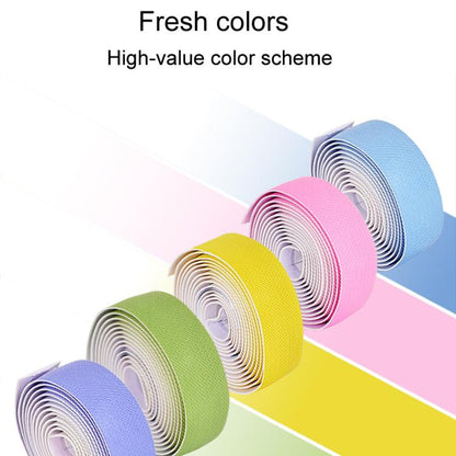 FMFXTRA F258 1pair Road Bike Handlebar Strap Anti-Slip Breathable Gradient Handlebar Tape(White Blue)