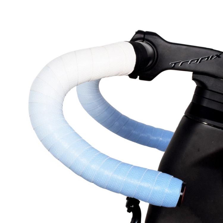FMFXTRA F258 1pair Road Bike Handlebar Strap Anti-Slip Breathable Gradient Handlebar Tape(White Green)