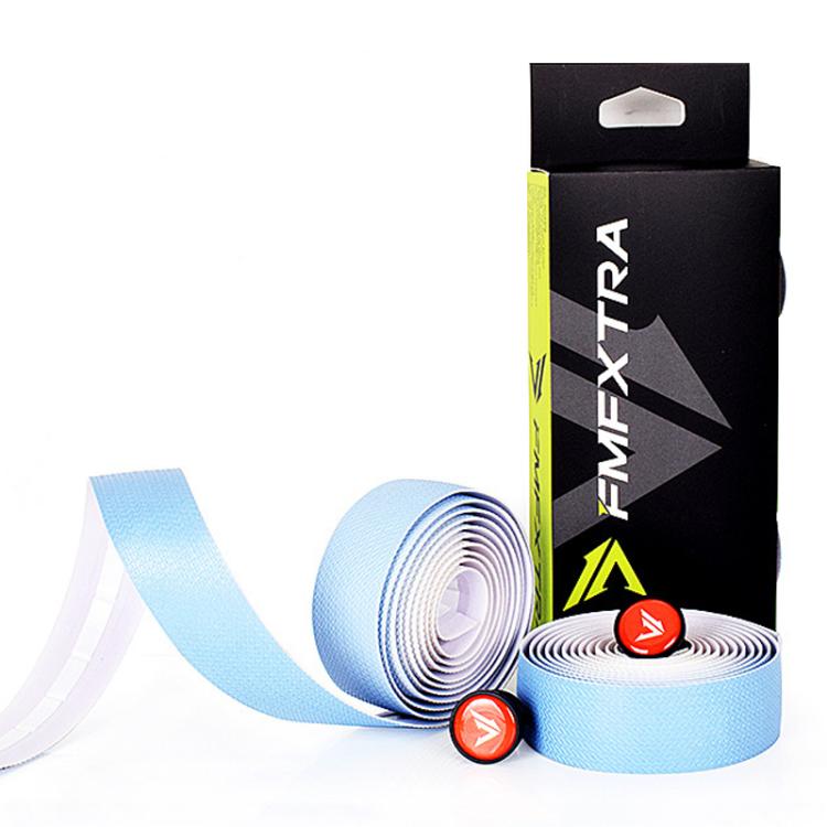 FMFXTRA F258 1pair Road Bike Handlebar Strap Anti-Slip Breathable Gradient Handlebar Tape(White Green)