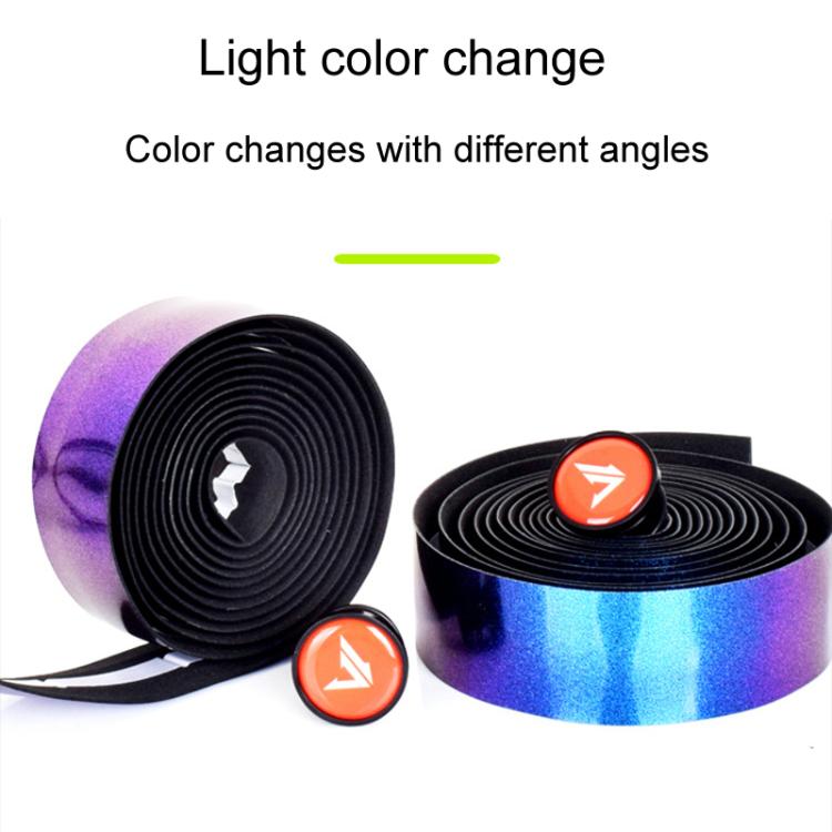 FMFXTRA F168 1pair Road Bike Handlebar Strap Anti-Slip Breathable Gradient Handlebar Tape(Aurora Blue)