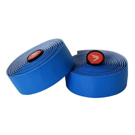 FMFXTRA F233 1 paire de ruban de guidon de vélo de route en PU, élastique et absorbant les chocs (Bleu)