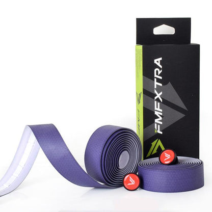 FMFXTRA F233 1pair Road Bicycle Handlebar Strap PU Stretchy And Shock-Absorbing Wrap-Around Tape(Purple)