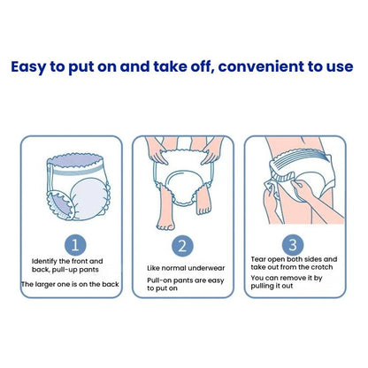 Hexibao Underwear Style Adult Diapers, Size: Thickened XL 10pcs