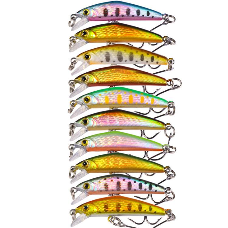 10colors / Box HENGJIA MI171 4.3cm-1.6g Sinking Road Runner Warbler Bait Outdoor Fishing Single Hook False Lure