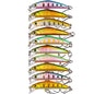 10colors / Box HENGJIA MI171 4.3cm-1.6g Sinking Road Runner Warbler Bait Outdoor Fishing Single Hook False Lure