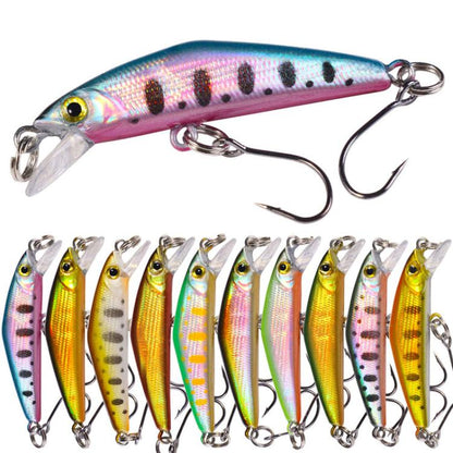 10colors / Box HENGJIA MI171 4.3cm-1.6g Sinking Road Runner Warbler Bait Outdoor Fishing Single Hook False Lure