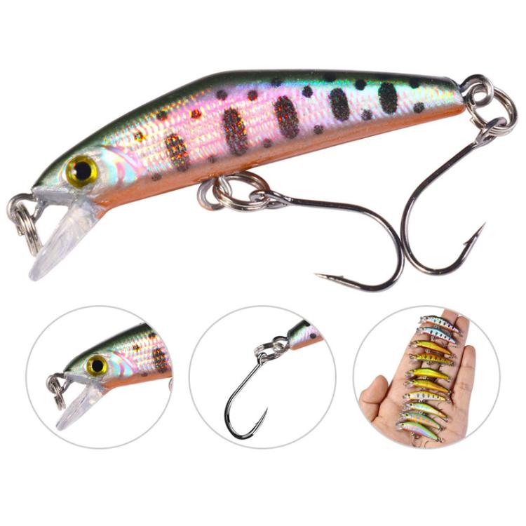 10colors / Box HENGJIA MI171 4.3cm-1.6g Sinking Road Runner Warbler Bait Outdoor Fishing Single Hook False Lure
