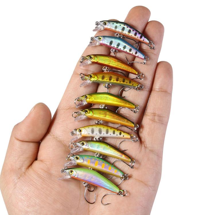 10colors / Box HENGJIA MI171 4.3cm-1.6g Sinking Road Runner Warbler Bait Outdoor Fishing Single Hook False Lure