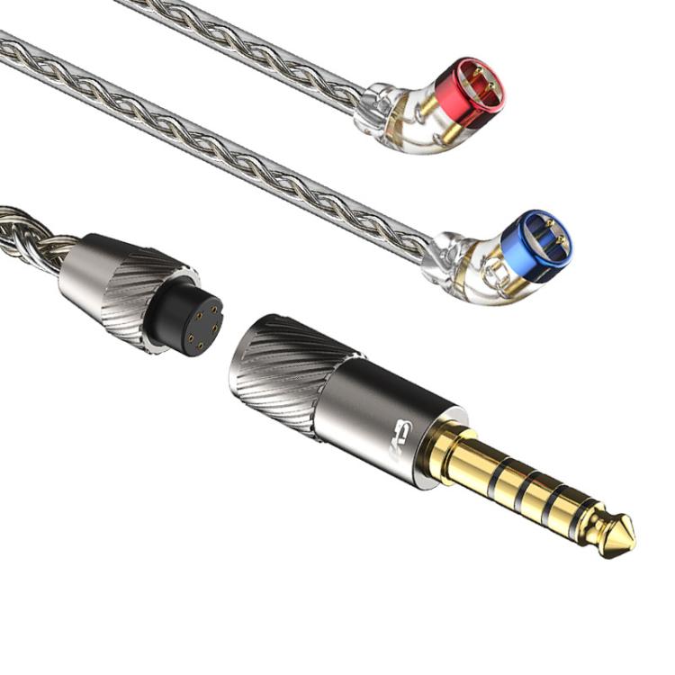 CVJ TS800 Eight Strands Copper Silver Plated Interchangeable Audio Plugs Headphone Upgrade Cable, Style: 4.4mm S Pin