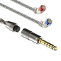 CVJ TS800 Eight Strands Copper Silver Plated Interchangeable Audio Plugs Headphone Upgrade Cable, Style: 4.4mm 0.75mm