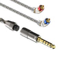 CVJ TS800 Eight Strands Copper Silver Plated Interchangeable Audio Plugs Headphone Upgrade Cable, Style: 4.4mm MMCX