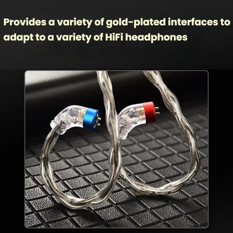 CVJ TS800 Eight Strands Copper Silver Plated Interchangeable Audio Plugs Headphone Upgrade Cable, Style: 4.4mm 0.78mm