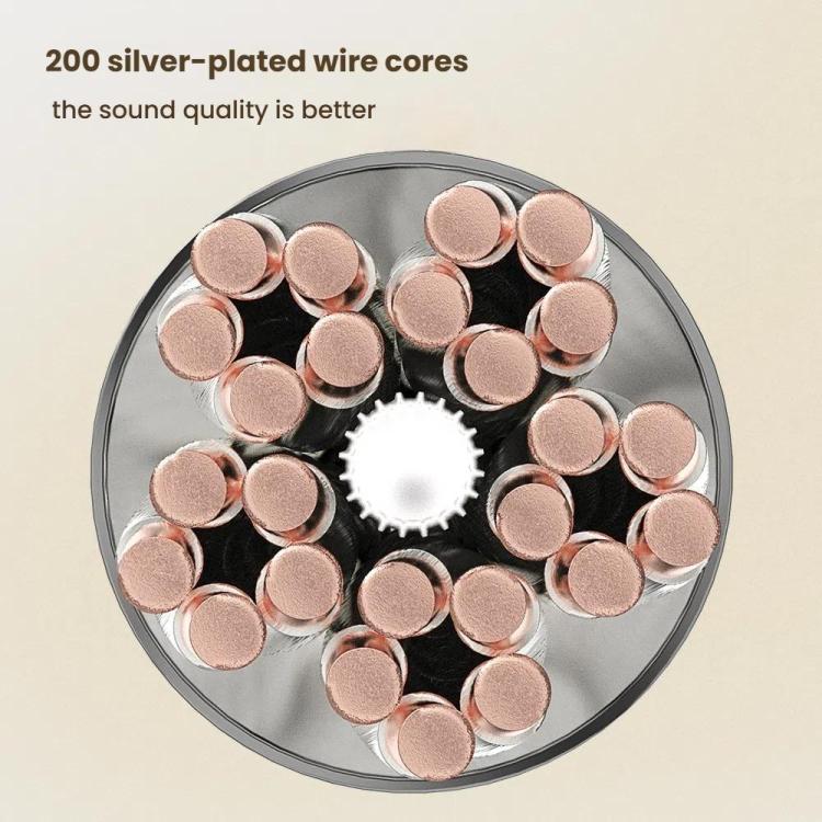 CVJ TS800 Eight Strands Copper Silver Plated Interchangeable Audio Plugs Headphone Upgrade Cable, Style: 4.4mm S Pin