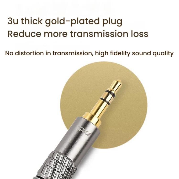 CVJ TS800 Eight Strands Copper Silver Plated Interchangeable Audio Plugs Headphone Upgrade Cable, Style: 4.4mm 0.75mm
