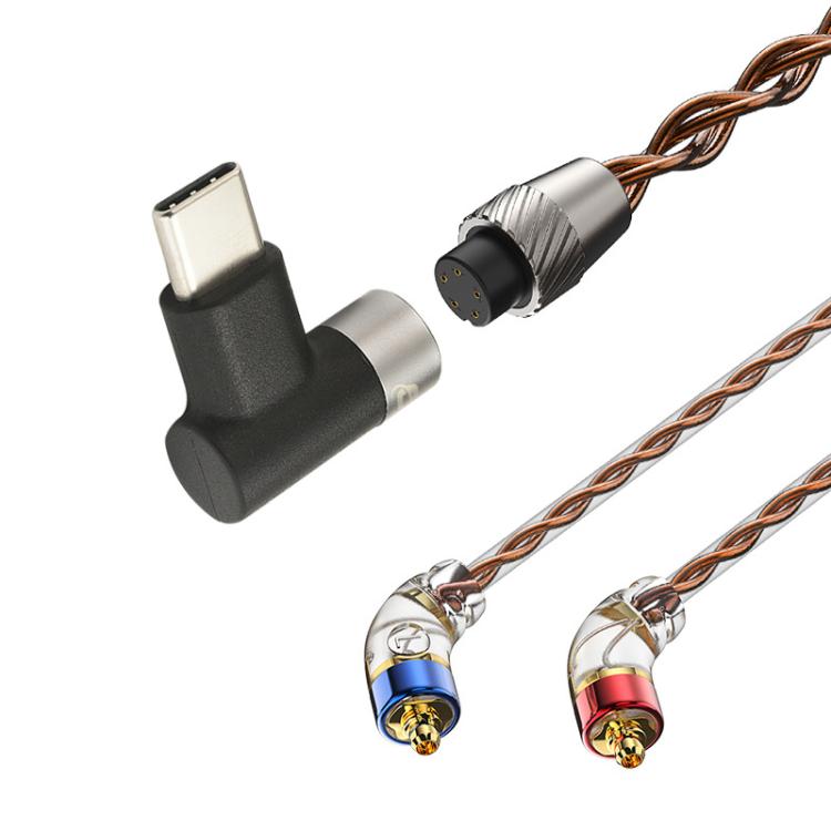 CVJ VS400 Interchangeable Audio Plug Oxygen-Free Copper Headphone Upgrade Cable, Style: Type-C MMCX
