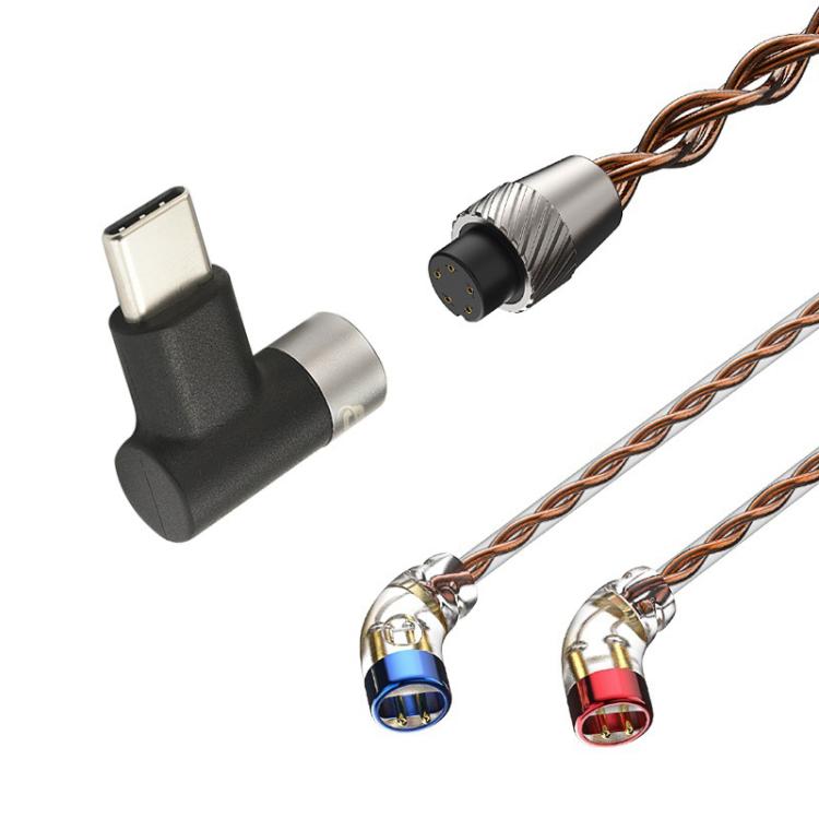 CVJ VS400 Câble de mise à niveau pour casque en cuivre sans oxygène avec fiche audio interchangeable, Style : Broche S Type-C