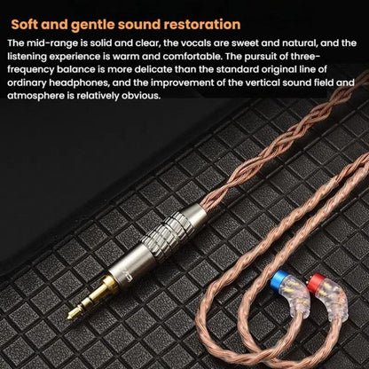 CVJ VS400 Interchangeable Audio Plug Oxygen-Free Copper Headphone Upgrade Cable, Style: 4.4mm S Pin