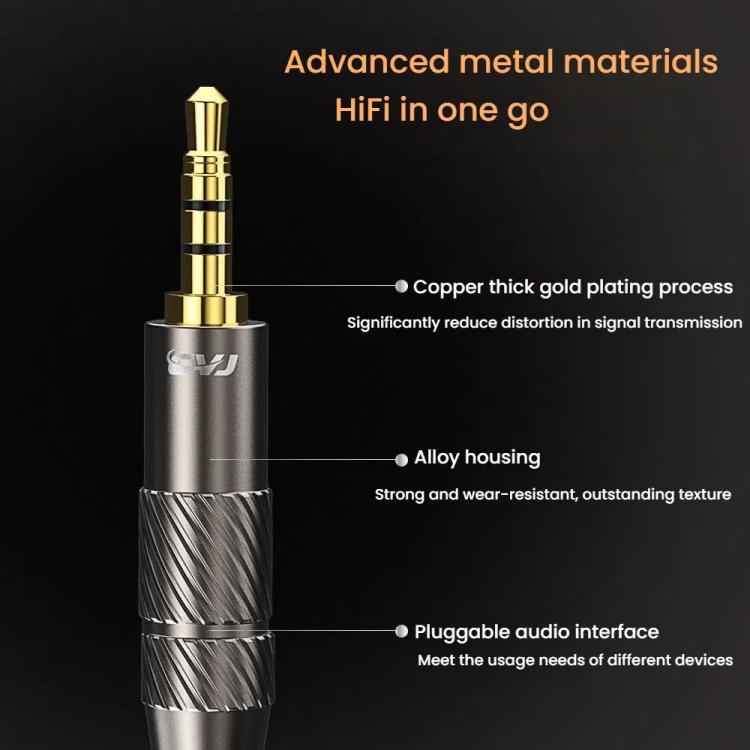CVJ VS400 Interchangeable Audio Plug Oxygen-Free Copper Headphone Upgrade Cable, Style: Type-C MMCX
