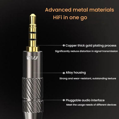CVJ VS400 Interchangeable Audio Plug Oxygen-Free Copper Headphone Upgrade Cable, Style: 4.4mm S Pin