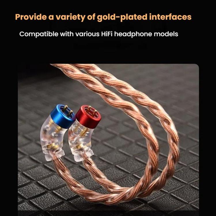 CVJ VS400 Interchangeable Audio Plug Oxygen-Free Copper Headphone Upgrade Cable, Style: Type-C 0.78mm