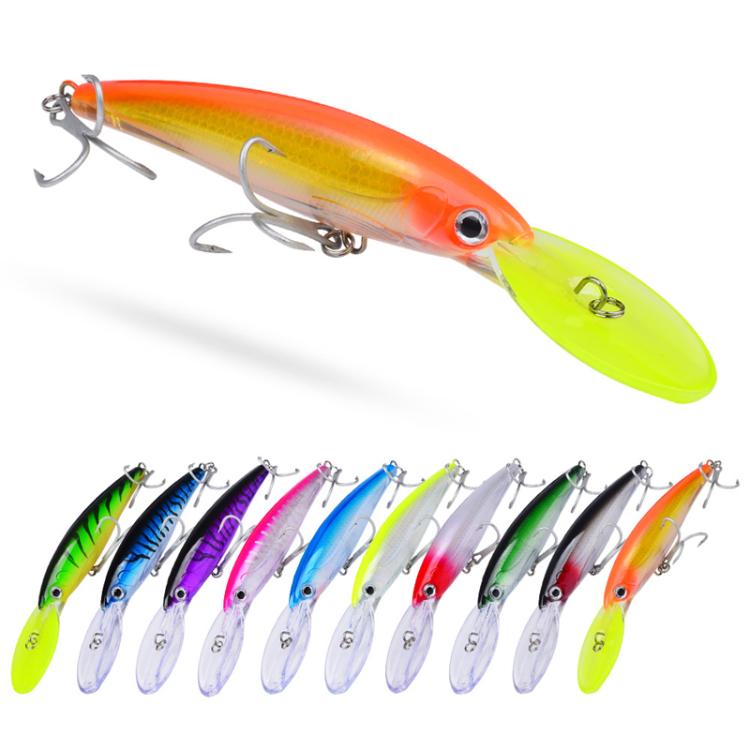 PROBEROS DW627 Long-Distance Casting Large Minnow Lure Fishing Bionic Bait, Style: H(19.5cm/50g)
