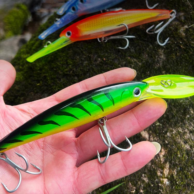 PROBEROS DW627 Long-Distance Casting Large Minnow Lure Fishing Bionic Bait, Style: J(19.5cm/50g)