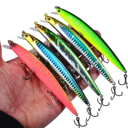PROBEROS DW622 12.5cm-16g Submerged Minnow Lure All-Purpose Sea Fishing Plastic Bionic Hard Bait(E)