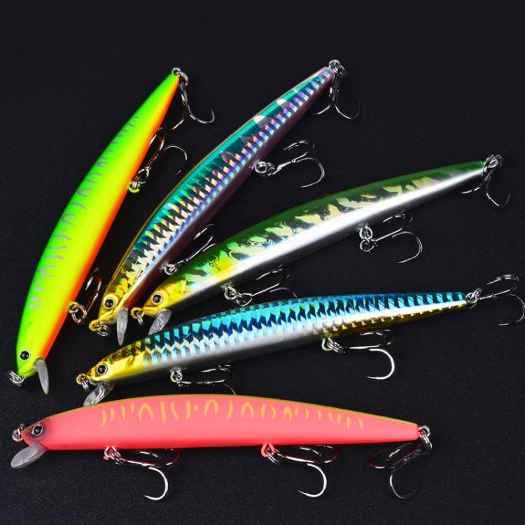 PROBEROS DW622 12.5cm-16g Submerged Minnow Lure All-Purpose Sea Fishing Plastic Bionic Hard Bait(A)