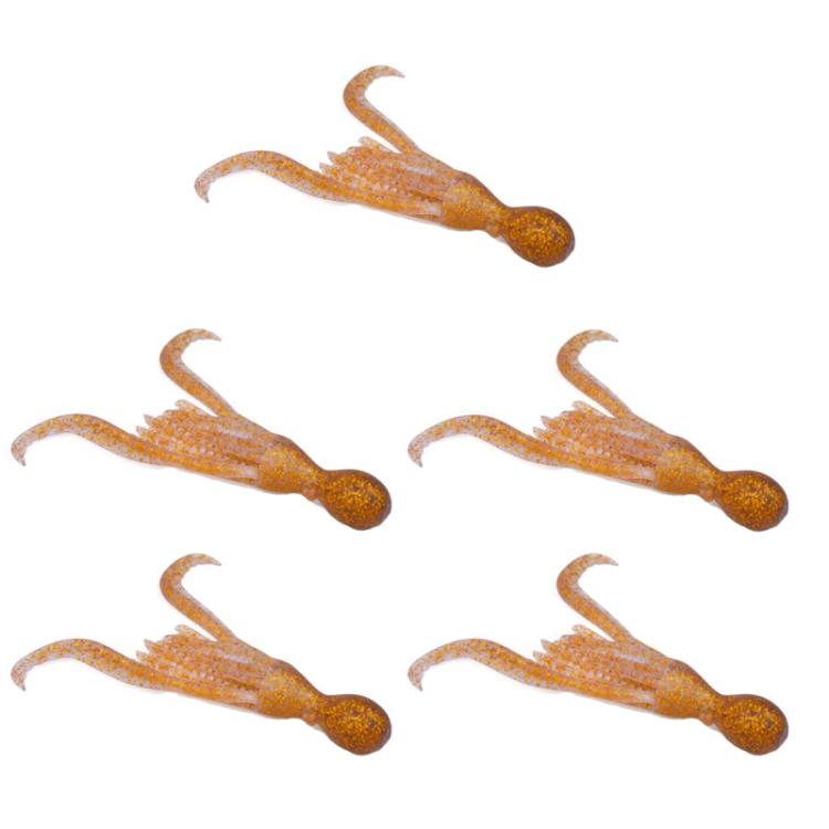 5pcs / Pack PROBEROS DW6123 10cm-4.8g Simulated Squid Soft Bait Sea Fishing Octopus False Lure(A)