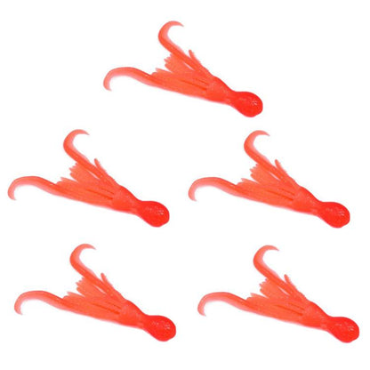 5 pièces/paquet PROBEROS DW6123 10cm-4.8g Leurre Souple Calmar Simulé Poulpe Fausse Pêche en Mer (B)