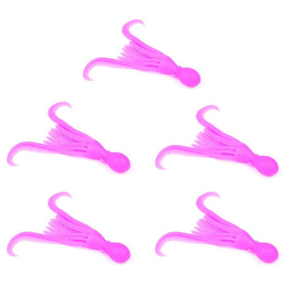 5pcs / Pack PROBEROS DW6123 10cm-4.8g Simulated Squid Soft Bait Sea Fishing Octopus False Lure(C)