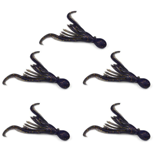 5 pièces/paquet PROBEROS DW6123 10cm-4.8g Leurre Souple Calamar Simulé Appât de Pêche en Mer Faux Leurre Octopus (D)