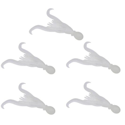 5pcs / Pack PROBEROS DW6123 10cm-4.8g Leurre Souple Calamar Artificiel Pêche en Mer Pieuvre Faux Leurre(E)