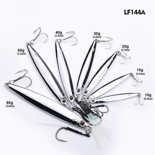15g PROBEROS LF144 Leurre en alliage de zinc Lancer longue distance Leurre miroir pour maquereau espagnol (Argent)